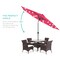 Best Choice Products 10ft Solar LED Lighted Patio Umbrella w/ Tilt Adjustment, UV-Resistant Fabric